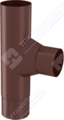 Тройник трубы Аквасистем 90 RAL8017 шоколад