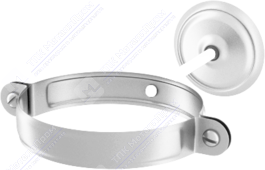 Держатель трубы Аквасистем 100 комплект для крепления трубы RAL9010 белый