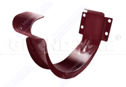 Держатель желоба GrandLine 125 короткий металл RAL3005 красное вино