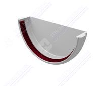 Заглушка желоба GrandLine 120 пластик белый