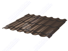 Металлочерепица МЧ2 Монтеррей Макси 0,5 ПЭ RAL8017 шоколад