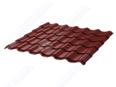 Металлочерепица МЧ2 Монтеррей Ретро 0,4 ПЭ RAL3009 красный оксид