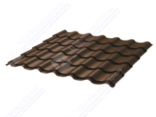 Металлочерепица МЧ2 Монтеррей Ретро 0,45 Sunmatt RAL8017 шоколад