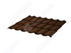 Металлочерепица МЧ2 Монтеррей 0,45 матовый ПЭ RAL8017 шоколад