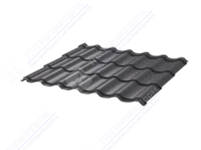 Металлочерепица МЧ2 Монтеррей 0,5 Стальной бархат RAL7024 серый графит