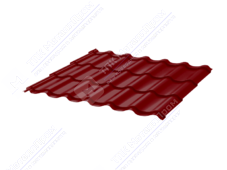 Металлочерепица МЧ2 СуперМонтеррей 0,45 ПЭ RAL3005 красное вино
