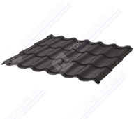 Металлочерепица МЧ2 СуперМонтеррей 0,45 ПЭ RAL8019 темный шоколад