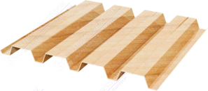 Профнастил полимер Н60 0,45 845/902 ДПП G6W010P светлое дерево