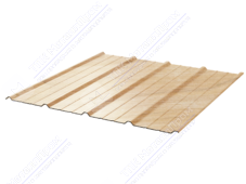 Профнастил полимер С18 0,45 1150/1190 обратная прокатка ДПП OM002B светлое дерево