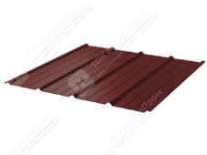 Профнастил полимер С18 0,5 1150/1190 ПЭ RAL3009 красный оксид