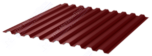 Профнастил полимер С21 0,5 1000/1051 Стальной бархат RAL3005 красное вино