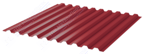 Профнастил полимер С21 0,7 1000/1051 ПЭ RAL3003 рубин