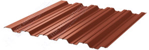 Профнастил полимер НС35 0,45 1000/1060 ПЭ RAL8004 коричневая медь