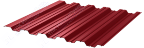 Профнастил полимер НС35 0,5 1000/1060 ПЭ RAL3003 рубин