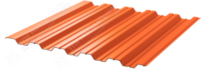 Профнастил полимер НС35 0,45 ТУ 1000/1060 ПЭ RAL2003 нежно-оранжевый