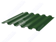 Профнастил полимер С44 0,4 1000/1047 ПЭ RAL6002 зеленый лист