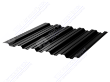 Профнастил полимер НС35 0,5 1000/1060 Стальной бархат RAL9005 черный янтарь