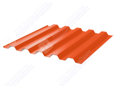 Профнастил полимер С44 0,5 1000/1047 ПЭ RAL2004 оранжевый