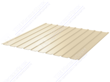 Профнастил полимер С10 0,45 1130/1155 ПЭ RAL1015 светлая слон кость