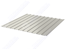 Профнастил полимер С10 0,45 1130/1155 обратная прокатка ПЭ RAL9002 серо-белый