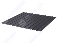 Профнастил полимер С10 0,45 1130/1155 ПЭ RAL7024 серый графит