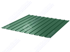 Профнастил полимер С10 0,7 1130/1155 ПЭ RAL6005 зеленый мох