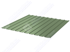 Профнастил полимер С10 0,45 1130/1155 ПЭ RAL6021 бледно-зеленый