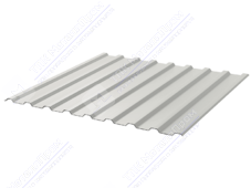 Профнастил полимер СП20 0,4 1100/1150 ПЭ RAL9002 серо-белый