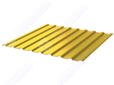 Профнастил полимер СП20 0,45 ТУ 1100/1150 ПЭ RAL1018 цинково-желтый