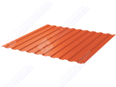 Профнастил полимер С8 0,45 1150/1200 ПЭ RAL2004 оранжевый