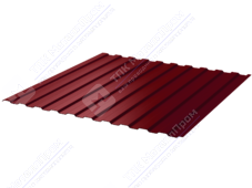 Профнастил полимер С8 0,45 1150/1200 ПЭ RAL3005 красное вино
