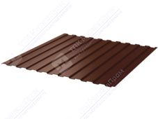 Профнастил полимер С8 0,45 ТУ 1,2м 6м ПЭ RAL8017 шоколад