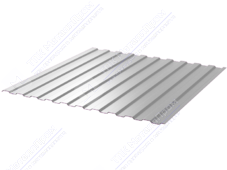 Профнастил полимер С8 0,45 ТУ 1,2м 6м ПЭ RAL9003 сигнально-белый