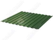 Профнастил полимер С8 0,5 1150/1200 ПЭ RAL6002 зеленый лист
