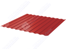 Профнастил полимер С8 0,5 1150/1200 ПЭ RAL3020 красный насыщенный