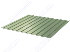 Профнастил полимер С8 0,4 1150/1200 ПЭ RAL6021 бледно-зеленый
