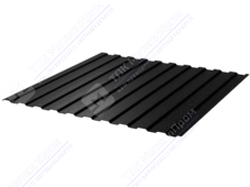 Профнастил полимер С8 0,45 1150/1200 ПЭ RAL9005 черный янтарь