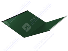 Планка ендовы нижняя 298 298 0,45 2м стандарт ПЭ RAL6005 зеленый мох К-510