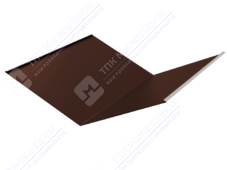 Планка ендовы нижняя 298 298 0,45 2м стандарт ПЭ RAL8017 шоколад К-510