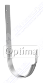 Держатель желоба GrandLine Optima 125 длинный RAL9003 сигнально-белый