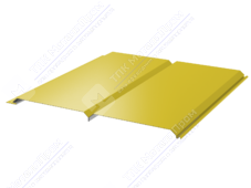 Сайдинг брус 330/355 0,45 ПЭ RAL1018 цинково-желтый