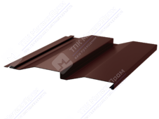 Сайдинг кораб доска 228/255 0,45 ПЭ RAL8017 шоколад