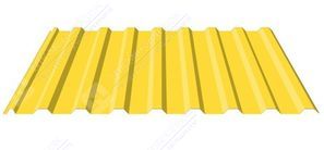 Профнастил МП-20 п/э RAL 1018 (цинково-жёлтый) 0,7 мм