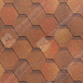 Гибкая черепица Shinglas Кадриль Соната Однослойная (Яшма)