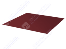 Лист с полимерным покрытием 0,4 мм ПЭ в пленке RAL3009 красный оксид