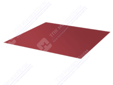 Лист с полимерным покрытием 0,4х1250х2000 мм ПЭ в пленке RAL3005 красное вино