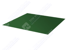 Лист с полимерным покрытием 0,7 мм ПЭ в пленке RAL6005 зеленый мох