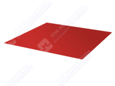 Лист с полимерным покрытием 0,45 мм ПЭ RAL3020 красный насыщенный