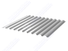 Профнастил полимер С21 0,4 1000/1051 ПЭ RAL7004 сигнально-серый