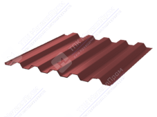 Профнастил полимер С44 0,45 ТУ 1000/1047 ПЭ RAL3020 красный насыщенный